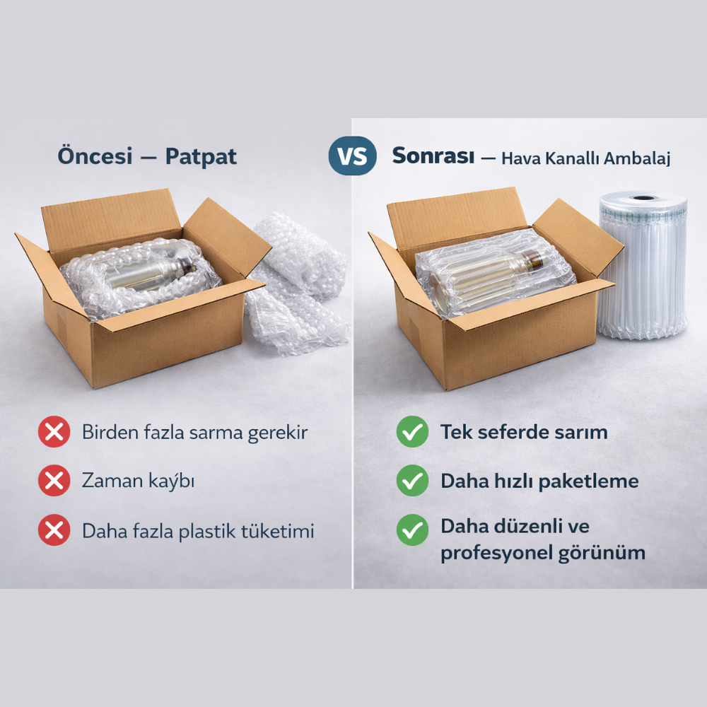Hava Kanallı Koruyucu Ambalaj 50cm X 250m