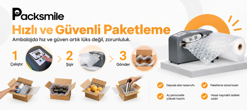 Packsmile Hava Yastığı Makinesi ile Farkınız