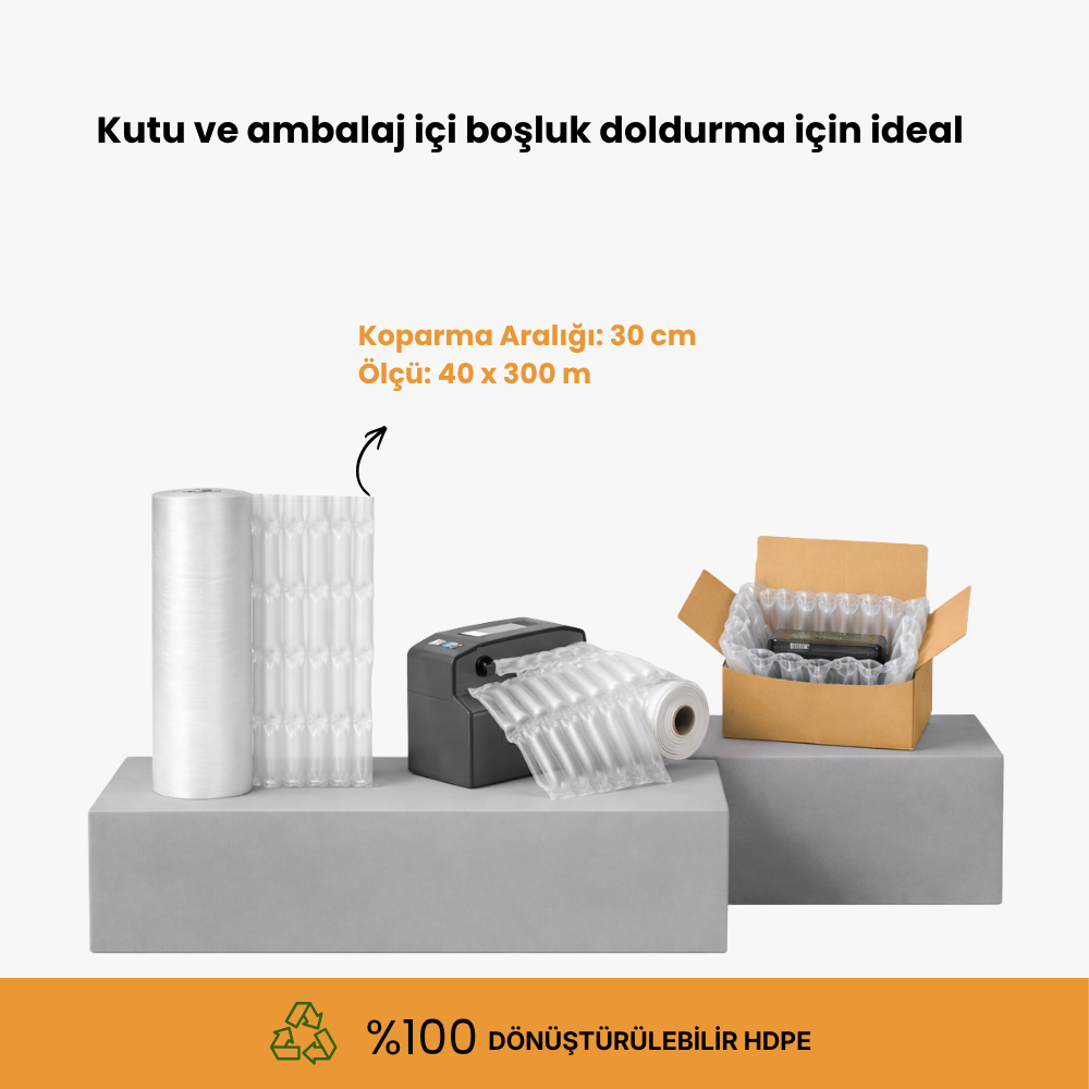 Tüp Desenli Hava Yastığı Rulosu