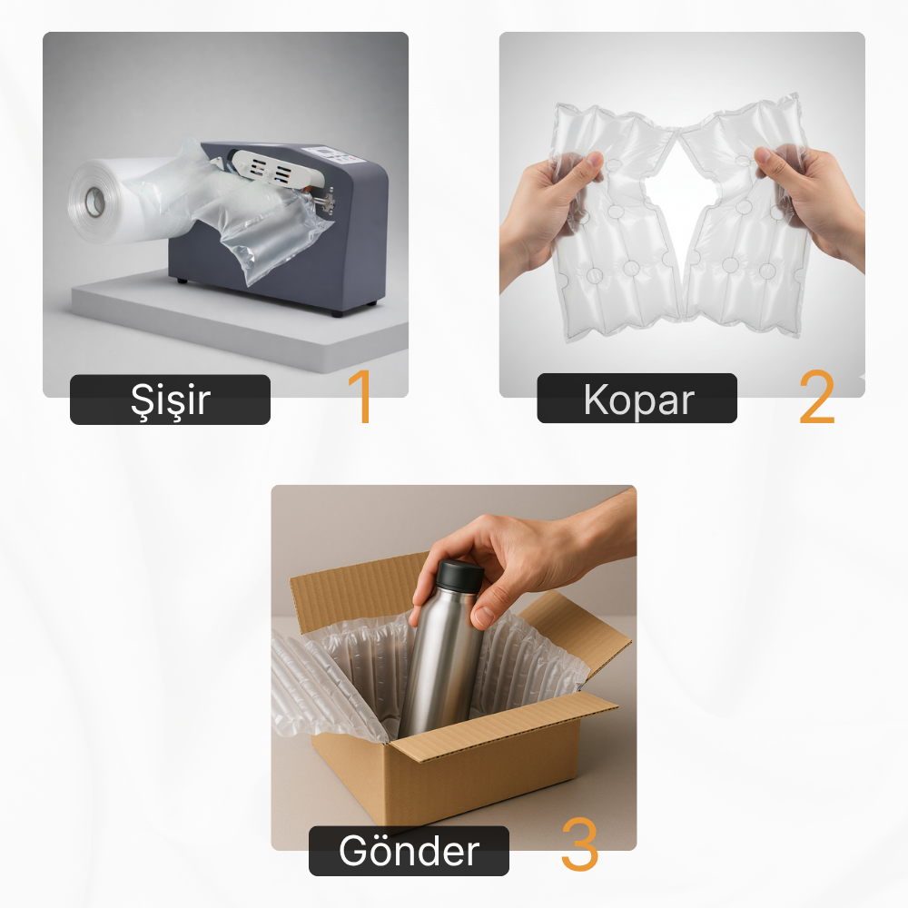Tüp Desenli Hava Yastığı Rulosu